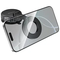 Автотримач Borofone BH140 Gloria Vacuum Suction Magnetic (center console) Black/Metal gray - мініатюра 6