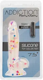 Фалоімітатор з конфетті Addiction - PARTY MARTY 7.5″ - FROST & CONFETTI, 19 см, силікон - мініатюра 5