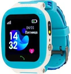 Дитячий смарт-годинник AmiGo GO004 Splashproof Camera+LED (Blue) [52490]