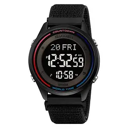 Чоловічий наручний годинник 2412NBK Black Nylon Skmei acs0029938