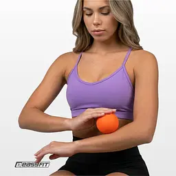 Масажний м'ячик EasyFit каучук 6.5 см помаранчевий - мініатюра 8