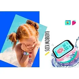 Дитячий смарт-годинник Gelius GP-PK008 (Rainbow) з GPS/4G White - мініатюра 2