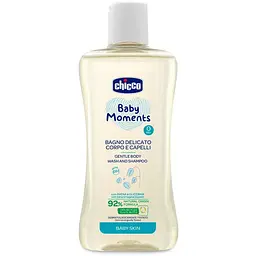 Гель-шампунь Chicco Baby Moments для тіла та волосся з екстрактом вівса, 200 мл (10593.00)