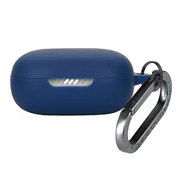 Силіконовий чохол для навушників JBL Live Flex, Hang Case, синій, ультратонкий захисний кейс товщиною 2 мм, захист від подряпин, пилу та ударів, компактний, з карабіном для кріплення, ArmorStandart (ARM80448)