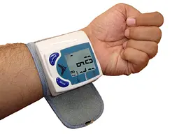 Тонометр автоматичний на зап'ястя RIAS Automatic Wrist Watch White-Blue - мініатюра 4