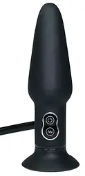 Анальна пробка - True Black Vibrating Anal Plug - мініатюра 4
