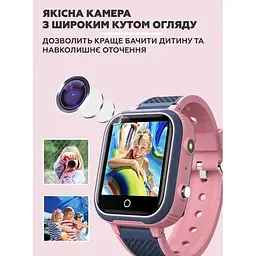 Дитячий наручний розумний годинник Smart Baby Watch LT21 з GPS Рожевий - мініатюра 6