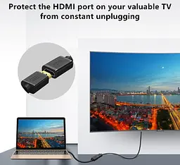 Подовжувач HDMI (тато) — HDMI (мама) VEGGIEG HF-1.5 1.5m, v2.0, OD-7.0mm - мініатюра 5