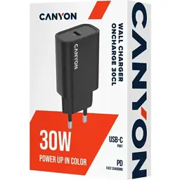 Зарядний пристрій Canyon USB-C PD30W OnCharge Black (CNE-CHA30CLB) - мініатюра 6