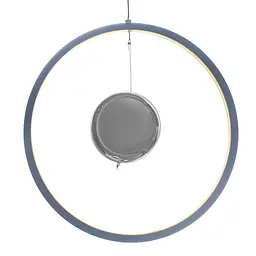 Світильник стельовий Brille підвісний світлодіодний для спальні BR-941S/18W LED GY/CH - мініатюра 4