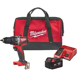 Дриль-шуруповерт акумуляторний безщітковий ударний MILWAUKEE, M18 BLPD2-501BRF, 82Нм (ЗУ, 1х5Аг)