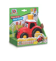 Трактор іграшковий Bb Junior Press & Go червоний (16-89026RD) - мініатюра 2