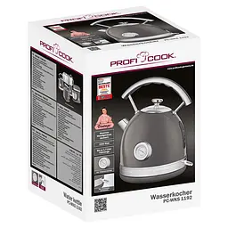 Електрочайник металевий PROFI COOK PC-WKS 1192 Anthracite - мініатюра 5