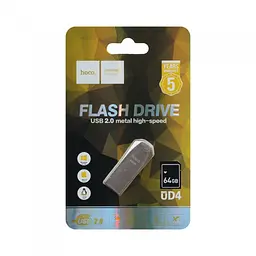 Флешка HOCO USB HOCO UD4 64GB Сіра - мініатюра 3