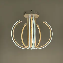Стельова біла LED люстра на п'ять завитків | Арт. 9979/5 | Line F - мініатюра 3