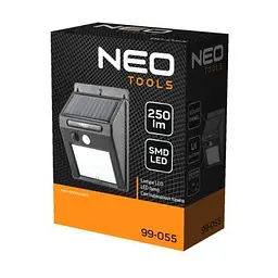 Прожектор Neo Tools 250 люмен, 1200 мАг, 3.7 Li-Ion, SMD LED, датчик руху та сутінків, IP44 (99-055) - мініатюра 2