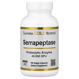 Серапептаза (Serrapeptase) Serrapeptase 40,000 SPUs 180 Capsules CGN vit0004962