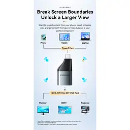 Перехідник HDMI F to USB-C M 4K60Hz Essager (EZJHD60-MJ0G-P) - мініатюра 4