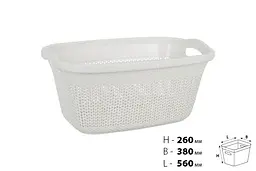 Корзина для білизни VIOLET HOUSE WHITE Віолетта (6481503) - мініатюра 2