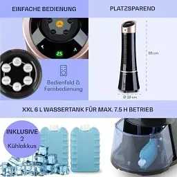 Мобільний кондиціонер-вентилятор Klarstein Skyscraper Ice 4-в-1 (10035835) без пульта - мініатюра 4