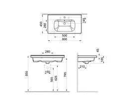 Умивальник Sanwerk IDEA 2.0 80x45 (UV0000147) - мініатюра 2