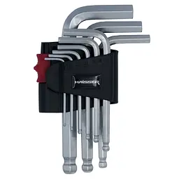 Набір Г-подібних ключів HEX Haisser 48112 кулясті