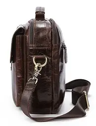 Ділова сумка на плече шкіряна 14820 Vintage коричнева - мініатюра 7