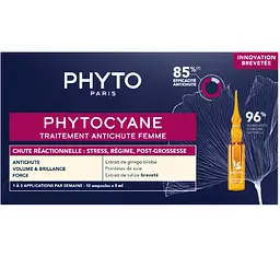 Засіб проти випадання волосся Phyto Phytocyane Anti Hair Loss Reactional Treatment Women, 12 шт х 5 мл (PH1002011P4) - мініатюра 3