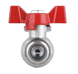 Кран кульовий Thermo Alliance Forte 1/2" ВЗ прямий, PN40, з накидною гайкою, метелик SF261W15 - мініатюра 2