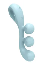 Вібратор для потрійної стимуляції Satisfyer Tri Ball 2 20.5 см блакитний - мініатюра 12