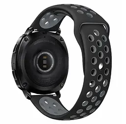 Спортивний ремінець Primo Perfor Sport для годинника Samsung Sport Gear SM-R600 Black Grey - мініатюра 2