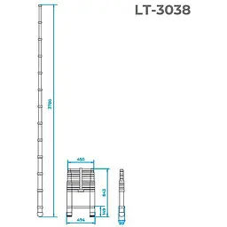 Драбина Intertool LT-3038 [140436] - мініатюра 3