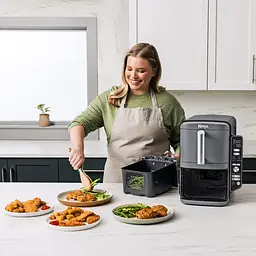 Мультипіч (аерофритюрниця) Ninja Double Stack XL 2-Level Air Fryer 9.5 л (SL400EU) - мініатюра 5