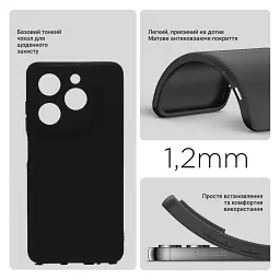 Силіконовий чохол BeCover для Infinix Hot 40i (X6528B) Black (710882) - мініатюра 3