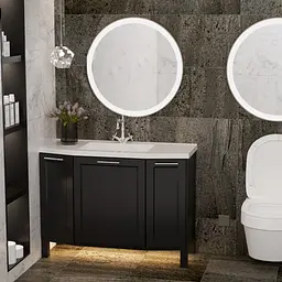 Раковина глянцева врізна Amidicon Santo 110 1100x450 з литого каменю SANTO_110_HL, Білий - мініатюра 9