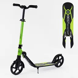 Самокат Best Scooter 60х13х100 см Чорно-зелений 000231432 - мініатюра 2