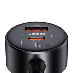 Автомобільний зарядний пристрій Baseus High Efficiency Pro 1-for-2 Car Cigarette Lighter 30W Cosmic Black (C00455300121-00) - мініатюра 6
