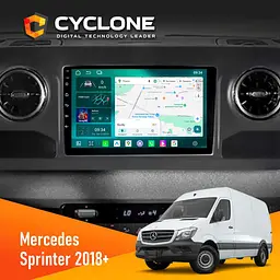 Штатна магнітола Mercedes-Benz Sprinter (W906) 2018 Cyclone C10-013 4x64 DSP 4G Cyclone (НФ-00009166)