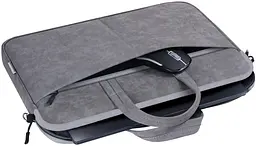 Сумка для ноутбука 15.6'' Defender Solid PU шкіра кишеня сіра - мініатюра 3