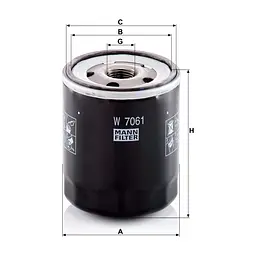 Фильтр масляный Mann W7061 - миниатюра 3