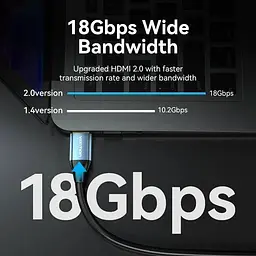 Кабель Vention HDMI-HDMI V 2.0 3 м (ALHSI) - мініатюра 3