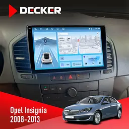 Штатна магнітола Opel Insignia 2008-2013 Decker D9-010 6x128, DSP, 4G, 2K Decker (НФ-00004926)