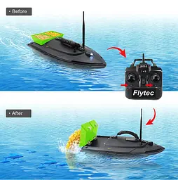 Кораблик для підгодовування риби Flytec HQ2011 на радіоуправлінні, зелена годівниця (100646) - мініатюра 3