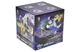Конструктор блоковий QB300-105 "Block&Steps: Зоряний Корабель" + ходилка та меморі гра 3в1, 40дет. qbee - мініатюра 5