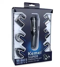 Машинка для стрижки Бритва Тример Kemei KM-600 11 в 1 Стайлер з підставкою - мініатюра 7