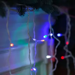Гірлянда GarlandoPro Бахрома вулична 135 LED 6 м від мережі, мультиколор (6МWML) - мініатюра 10