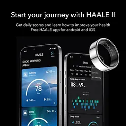 Смарт кільце HAALE Android & iOS Bluetooth 5.0 — Чоловіче під'єднане кільце — IP68 Водонепроникний, Менструація, Сон, стрес - мініатюра 6