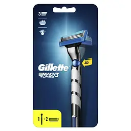 Станок для гоління Gillette Mach3 Turbo 3D з 2 змінними картриджами - мініатюра 3
