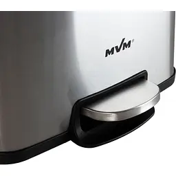 Відро для сміття MBM My Home з кришкою та педаллю 30 л сірий (BIN-15 30L SS) - мініатюра 7