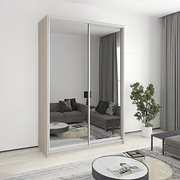 Шафа-купе дводверна MebelStar Комбо AL 2 Дзеркала 160x45x240 см Кашемір (MBS-4165)